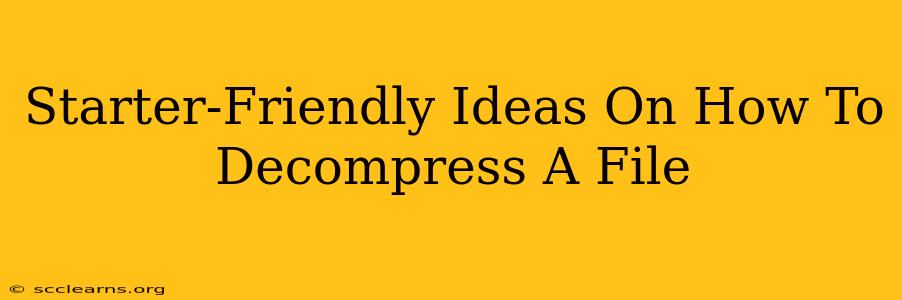 Starter-Friendly Ideas On How To Decompress A File