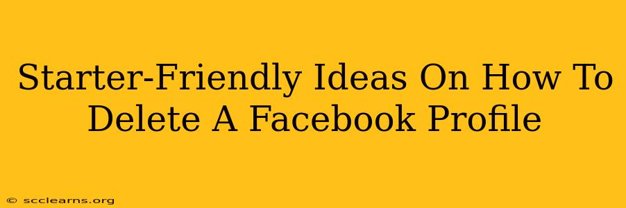 Starter-Friendly Ideas On How To Delete A Facebook Profile