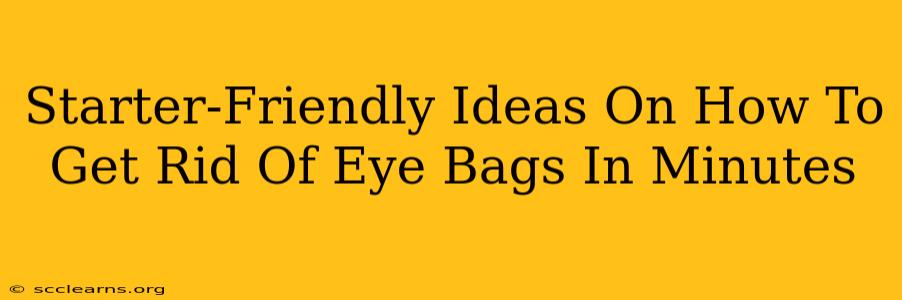 Starter-Friendly Ideas On How To Get Rid Of Eye Bags In Minutes