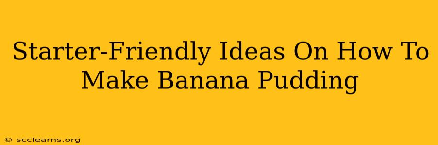 Starter-Friendly Ideas On How To Make Banana Pudding