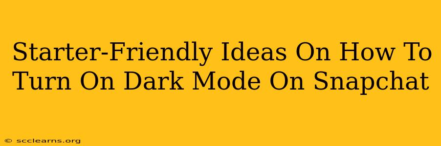 Starter-Friendly Ideas On How To Turn On Dark Mode On Snapchat