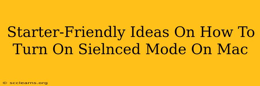 Starter-Friendly Ideas On How To Turn On Sielnced Mode On Mac