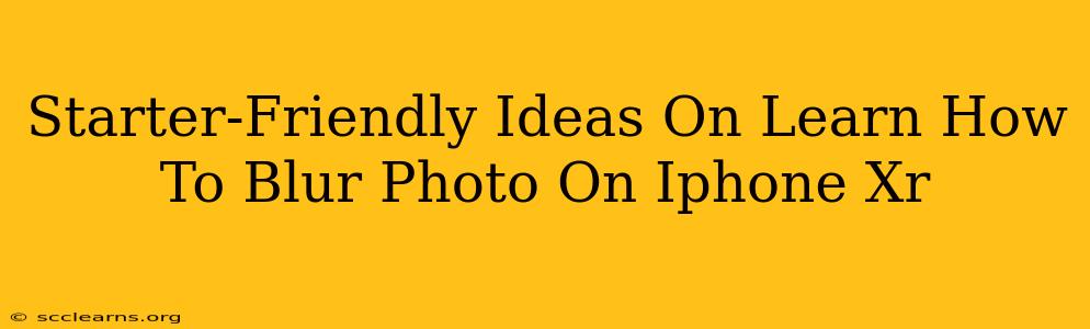 Starter-Friendly Ideas On Learn How To Blur Photo On Iphone Xr