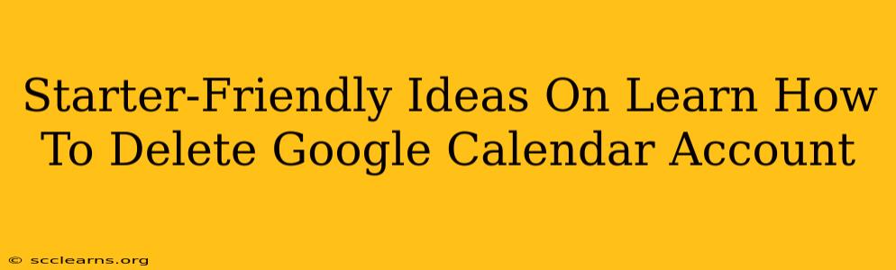 Starter-Friendly Ideas On Learn How To Delete Google Calendar Account