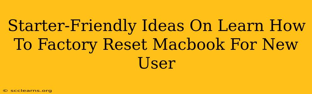 Starter-Friendly Ideas On Learn How To Factory Reset Macbook For New User