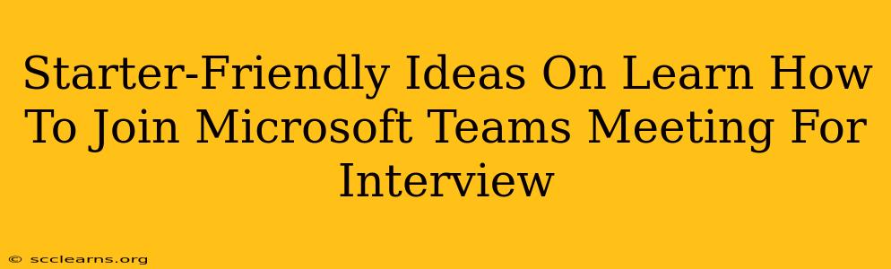 Starter-Friendly Ideas On Learn How To Join Microsoft Teams Meeting For Interview