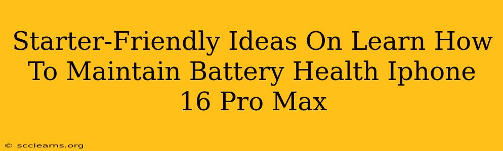 Starter-Friendly Ideas On Learn How To Maintain Battery Health Iphone 16 Pro Max