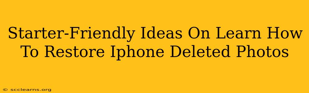 Starter-Friendly Ideas On Learn How To Restore Iphone Deleted Photos