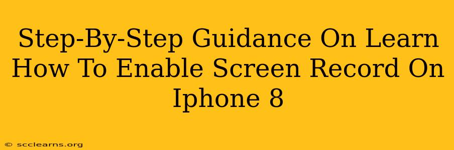 Step-By-Step Guidance On Learn How To Enable Screen Record On Iphone 8