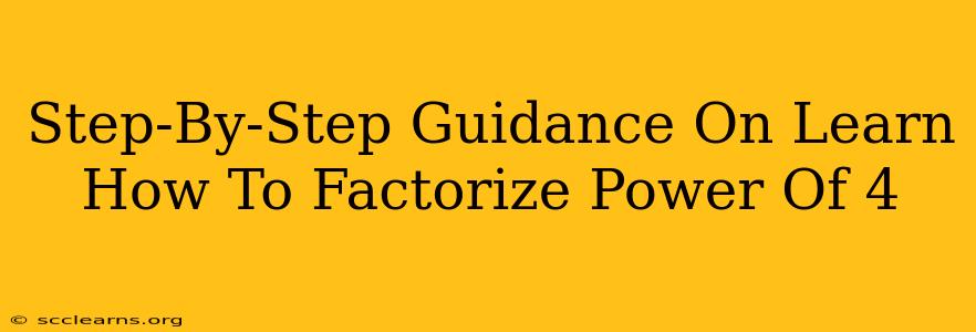 Step-By-Step Guidance On Learn How To Factorize Power Of 4