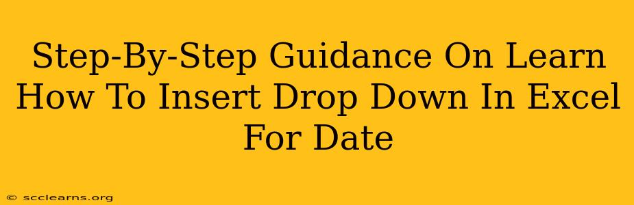 Step-By-Step Guidance On Learn How To Insert Drop Down In Excel For Date