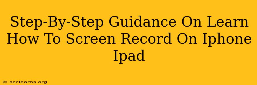 Step-By-Step Guidance On Learn How To Screen Record On Iphone Ipad