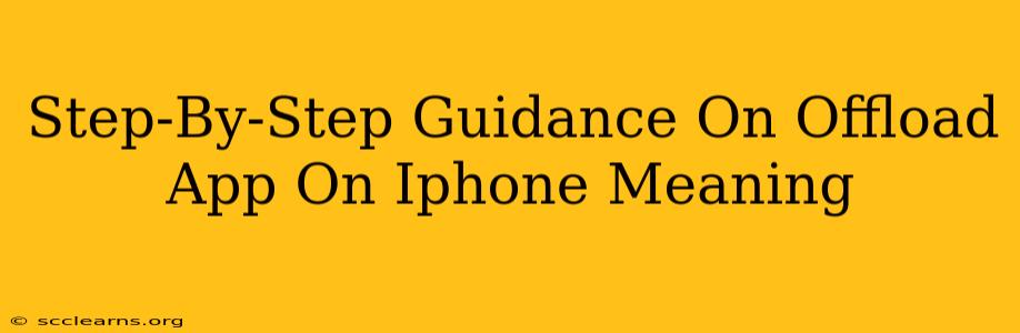 Step-By-Step Guidance On Offload App On Iphone Meaning