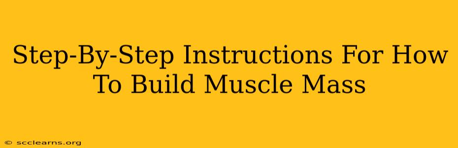 Step-By-Step Instructions For How To Build Muscle Mass