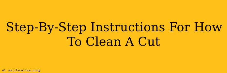 Step-By-Step Instructions For How To Clean A Cut