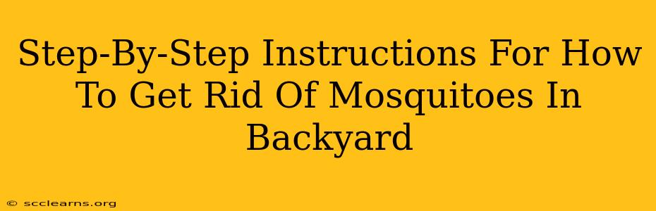 Step-By-Step Instructions For How To Get Rid Of Mosquitoes In Backyard