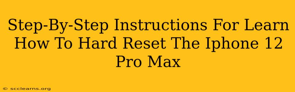 Step-By-Step Instructions For Learn How To Hard Reset The Iphone 12 Pro Max