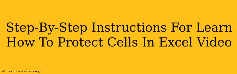 Step-By-Step Instructions For Learn How To Protect Cells In Excel Video