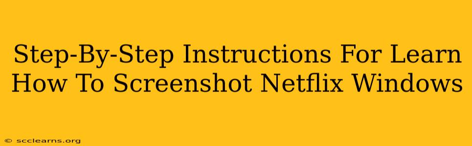 Step-By-Step Instructions For Learn How To Screenshot Netflix Windows
