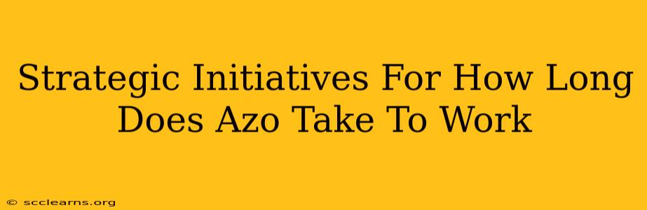 Strategic Initiatives For How Long Does Azo Take To Work