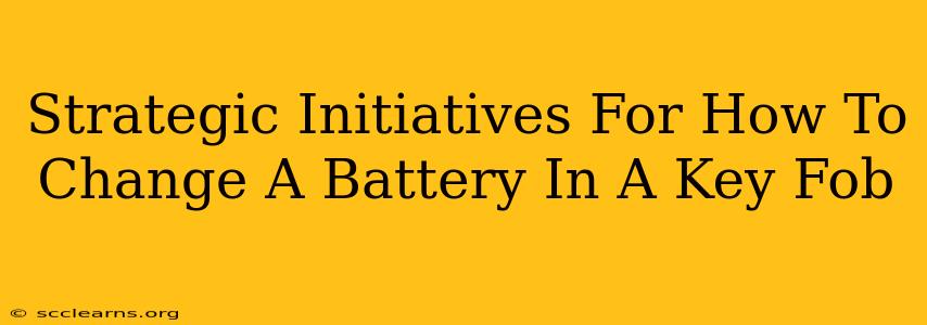 Strategic Initiatives For How To Change A Battery In A Key Fob