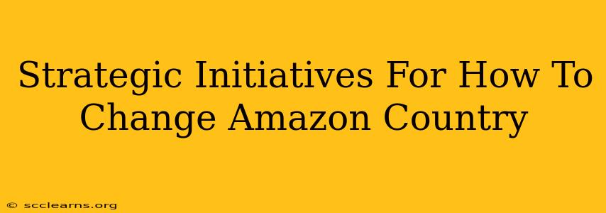 Strategic Initiatives For How To Change Amazon Country