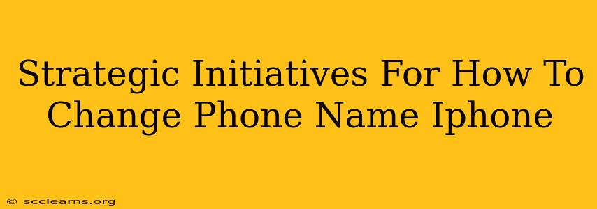 Strategic Initiatives For How To Change Phone Name Iphone