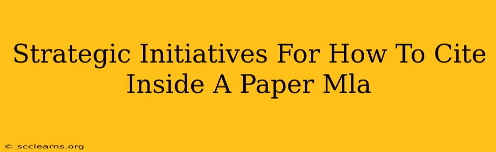 Strategic Initiatives For How To Cite Inside A Paper Mla