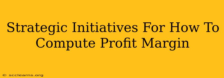 Strategic Initiatives For How To Compute Profit Margin