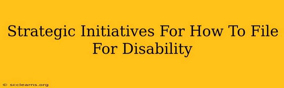 Strategic Initiatives For How To File For Disability