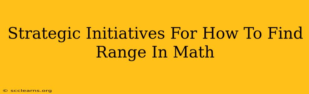 Strategic Initiatives For How To Find Range In Math