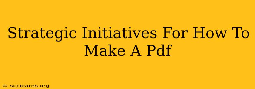 Strategic Initiatives For How To Make A Pdf