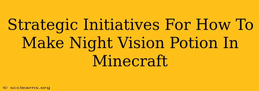 Strategic Initiatives For How To Make Night Vision Potion In Minecraft