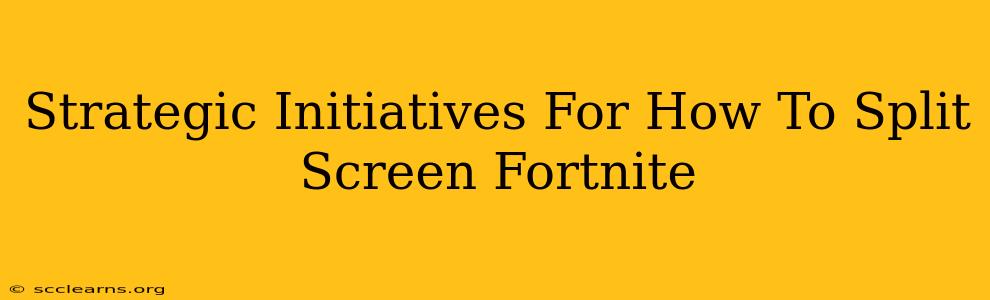 Strategic Initiatives For How To Split Screen Fortnite