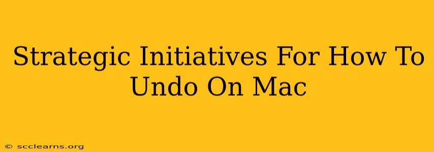 Strategic Initiatives For How To Undo On Mac