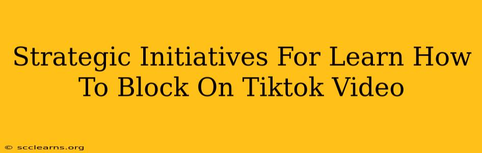 Strategic Initiatives For Learn How To Block On Tiktok Video