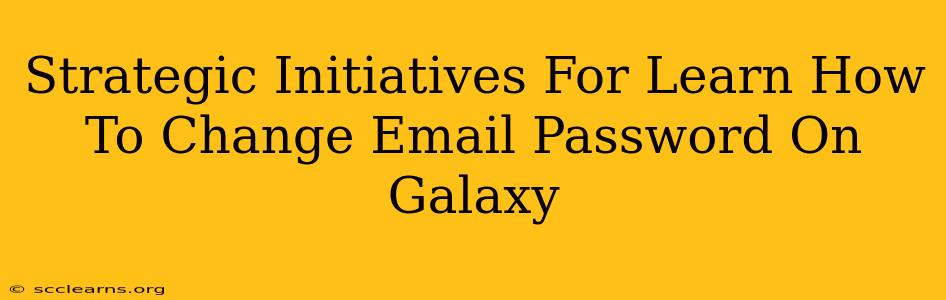 Strategic Initiatives For Learn How To Change Email Password On Galaxy