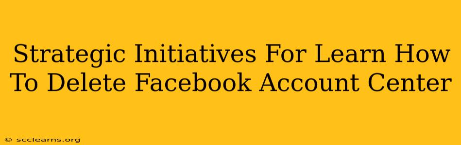 Strategic Initiatives For Learn How To Delete Facebook Account Center