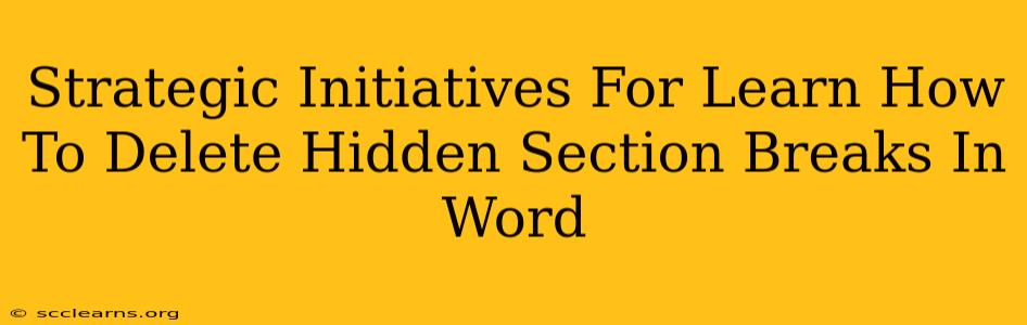 Strategic Initiatives For Learn How To Delete Hidden Section Breaks In Word