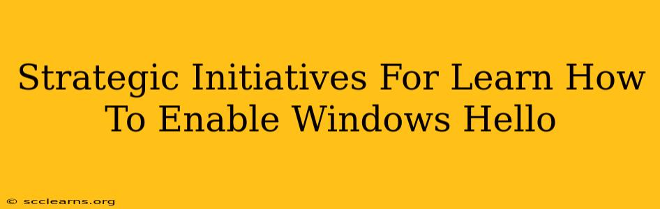 Strategic Initiatives For Learn How To Enable Windows Hello