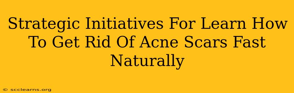 Strategic Initiatives For Learn How To Get Rid Of Acne Scars Fast Naturally