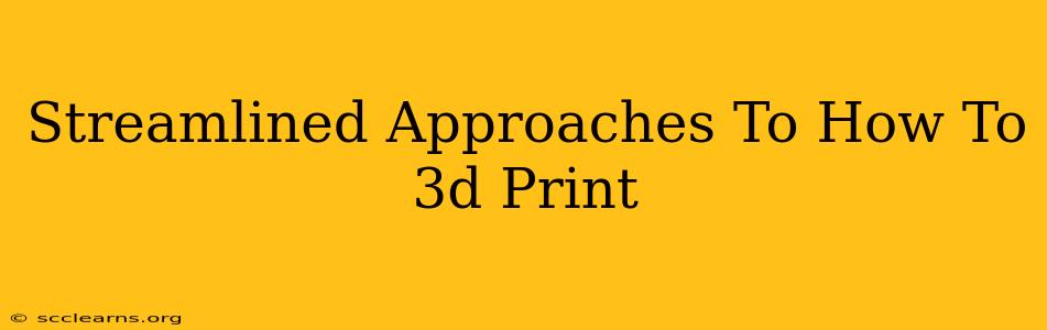 Streamlined Approaches To How To 3d Print