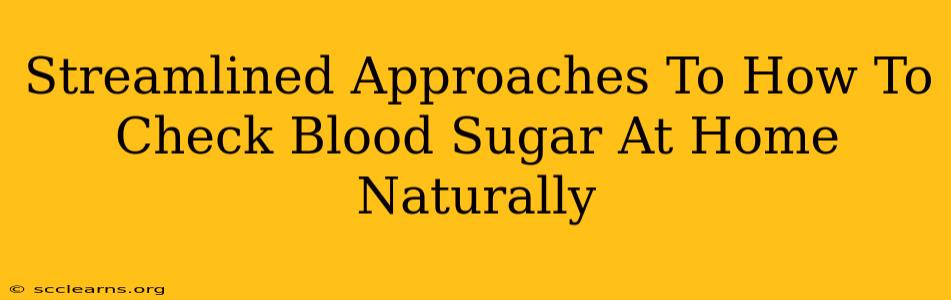 Streamlined Approaches To How To Check Blood Sugar At Home Naturally