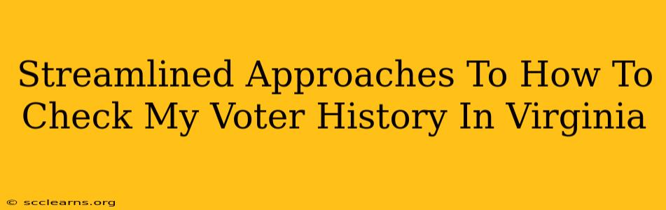 Streamlined Approaches To How To Check My Voter History In Virginia