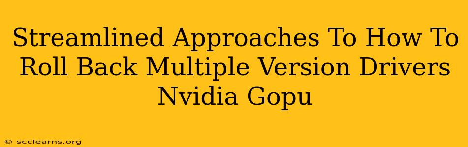 Streamlined Approaches To How To Roll Back Multiple Version Drivers Nvidia Gopu