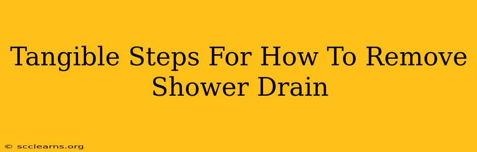 Tangible Steps For How To Remove Shower Drain