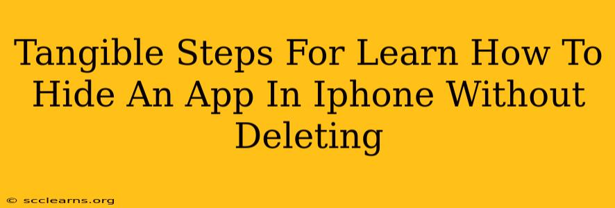 Tangible Steps For Learn How To Hide An App In Iphone Without Deleting