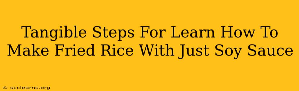 Tangible Steps For Learn How To Make Fried Rice With Just Soy Sauce