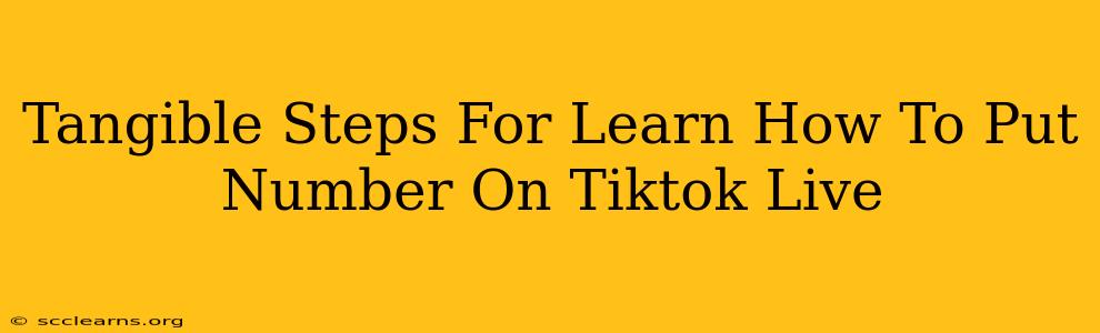 Tangible Steps For Learn How To Put Number On Tiktok Live