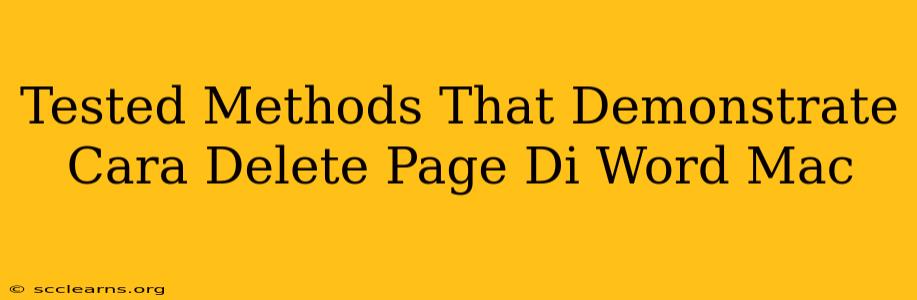 Tested Methods That Demonstrate Cara Delete Page Di Word Mac